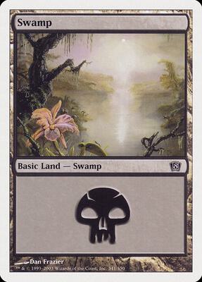 Swamp (341) card from 8th Edition