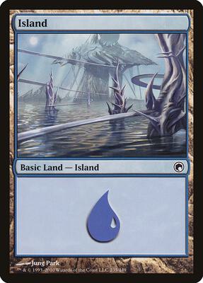 Island (235) card from Scars of Mirrodin