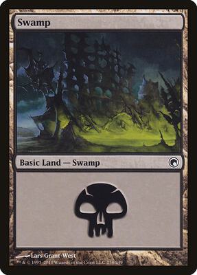 Swamp (238) card from Scars of Mirrodin