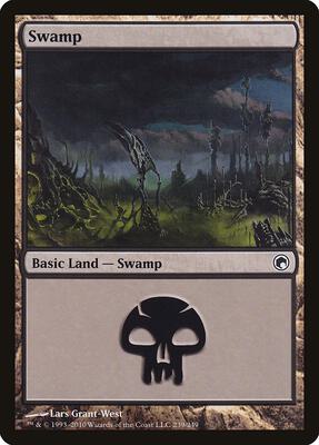 Swamp (239) card from Scars of Mirrodin