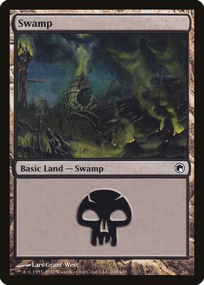 Swamp (240) card from Scars of Mirrodin