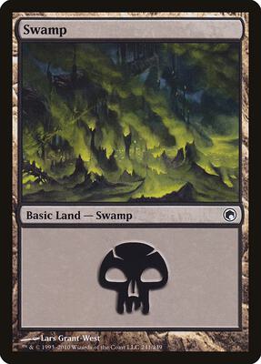 Swamp (241) card from Scars of Mirrodin