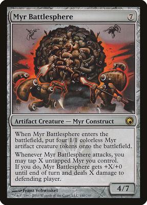 Myr Battlesphere card from Scars of Mirrodin