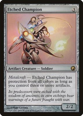 Etched Champion card from Scars of Mirrodin