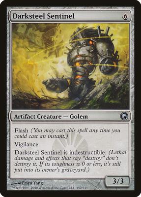 Darksteel Sentinel card from Scars of Mirrodin