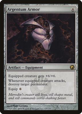Argentum Armor card from Scars of Mirrodin