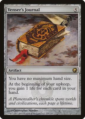 Venser's Journal card from Scars of Mirrodin