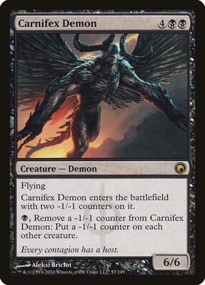 Carnifex Demon card from Scars of Mirrodin