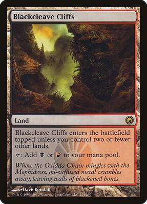 Blackcleave Cliffs card from Scars of Mirrodin