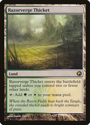 Razorverge Thicket card from Scars of Mirrodin