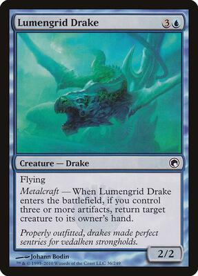Lumengrid Drake card from Scars of Mirrodin