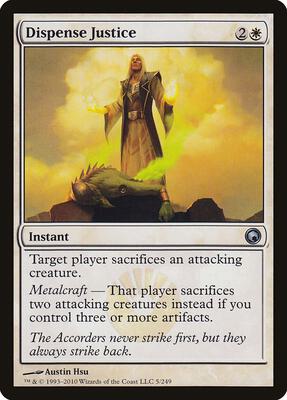 Dispense Justice card from Scars of Mirrodin