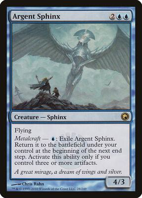 Argent Sphinx card from Scars of Mirrodin