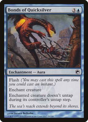 Bonds of Quicksilver card from Scars of Mirrodin
