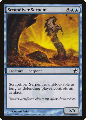 Scrapdiver Serpent card from Scars of Mirrodin