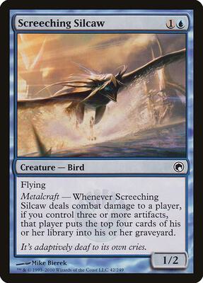 Screeching Silcaw card from Scars of Mirrodin