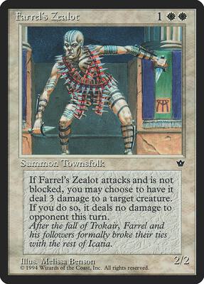 Farrel's Zealot (Benson) card from Fallen Empires