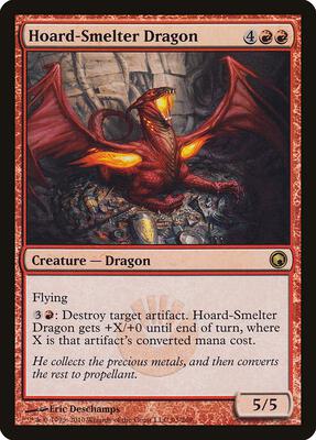 Hoard-Smelter Dragon card from Scars of Mirrodin