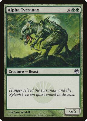Alpha Tyrranax card from Scars of Mirrodin