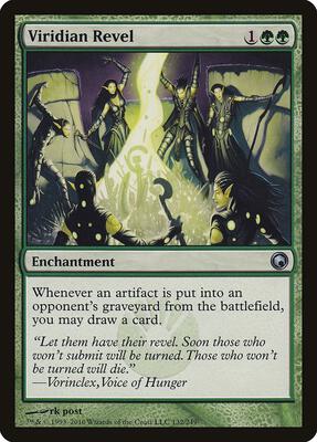 Viridian Revel card from Scars of Mirrodin