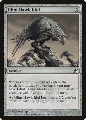 Glint Hawk Idol card from Scars of Mirrodin