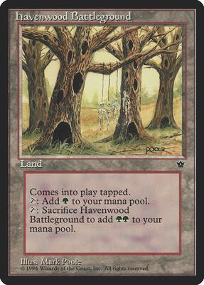 Havenwood Battleground card from Fallen Empires