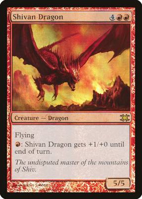 Shivan Dragon card from From the Vault: Dragons