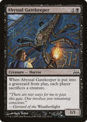 Abyssal Gatekeeper card from Duel Decks: Divine vs. Demonic