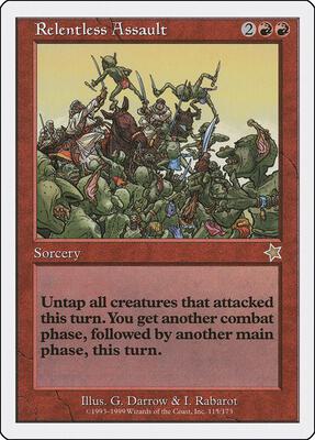 Relentless Assault card from Starter 1999