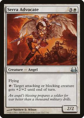Serra Advocate card from Duel Decks: Divine vs. Demonic
