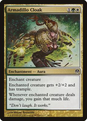Armadillo Cloak card from Duel Decks: Phyrexia vs. the Coalition