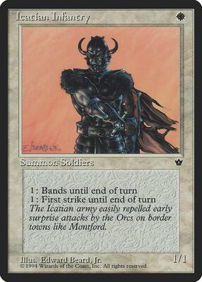 Icatian Infantry (Beard, Jr.) card from Fallen Empires