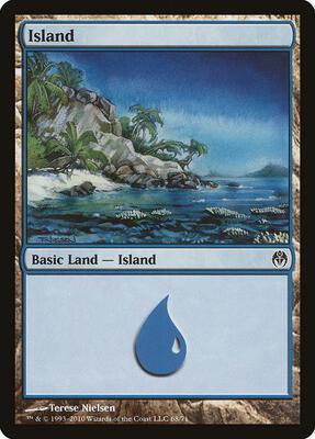 Island (68) card from Duel Decks: Phyrexia vs. the Coalition