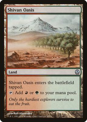Shivan Oasis card from Duel Decks: Phyrexia vs. the Coalition