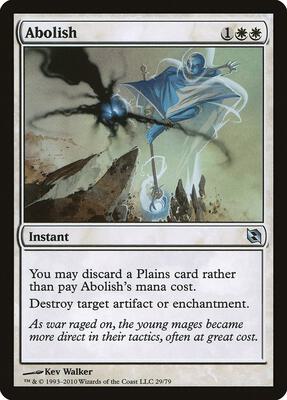 Abolish card from Duel Decks: Elspeth vs. Tezzeret