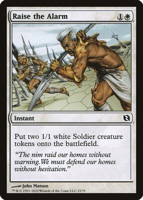 Raise the Alarm card from Duel Decks: Elspeth vs. Tezzeret