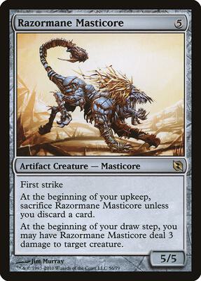 Razormane Masticore card from Duel Decks: Elspeth vs. Tezzeret