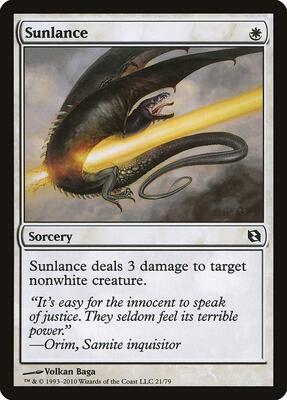 Sunlance card from Duel Decks: Elspeth vs. Tezzeret