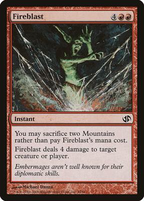 Fireblast card from Duel Decks: Jace vs. Chandra