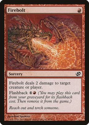 Firebolt card from Duel Decks: Jace vs. Chandra