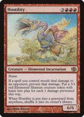 Hostility card from Duel Decks: Jace vs. Chandra
