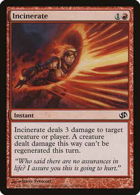 Incinerate card from Duel Decks: Jace vs. Chandra