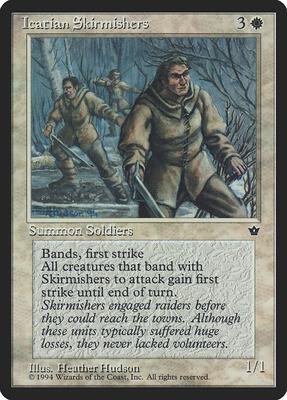 Icatian Skirmishers card from Fallen Empires