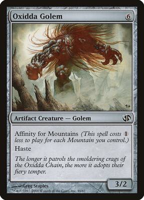 Oxidda Golem card from Duel Decks: Jace vs. Chandra