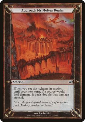 Approach My Molten Realm (Archenemy) card from Oversize Cards