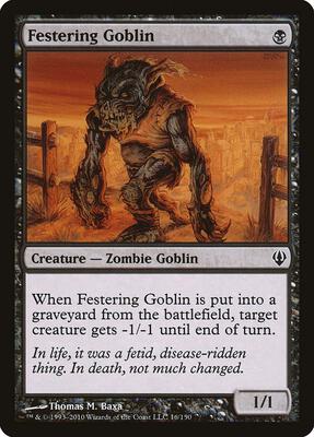Festering Goblin card from Archenemy