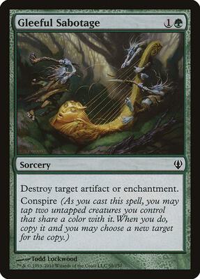Gleeful Sabotage card from Archenemy