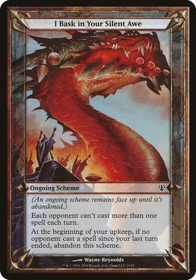 I Bask in Your Silent Awe (Archenemy) card from Oversize Cards