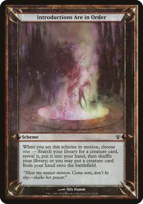 Introductions Are in Order (Archenemy) card from Oversize Cards
