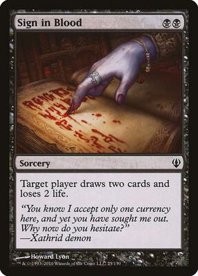 Sign in Blood card from Archenemy